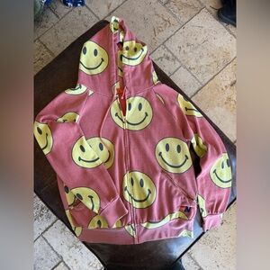 Aviator Nation Smiley Face Zip Hoodie – Medium – Loved